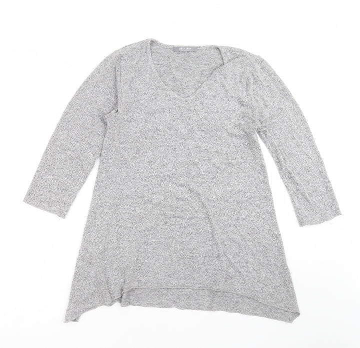 COIN 1804 Womens Grey Knit Pullover Jumper Size M
