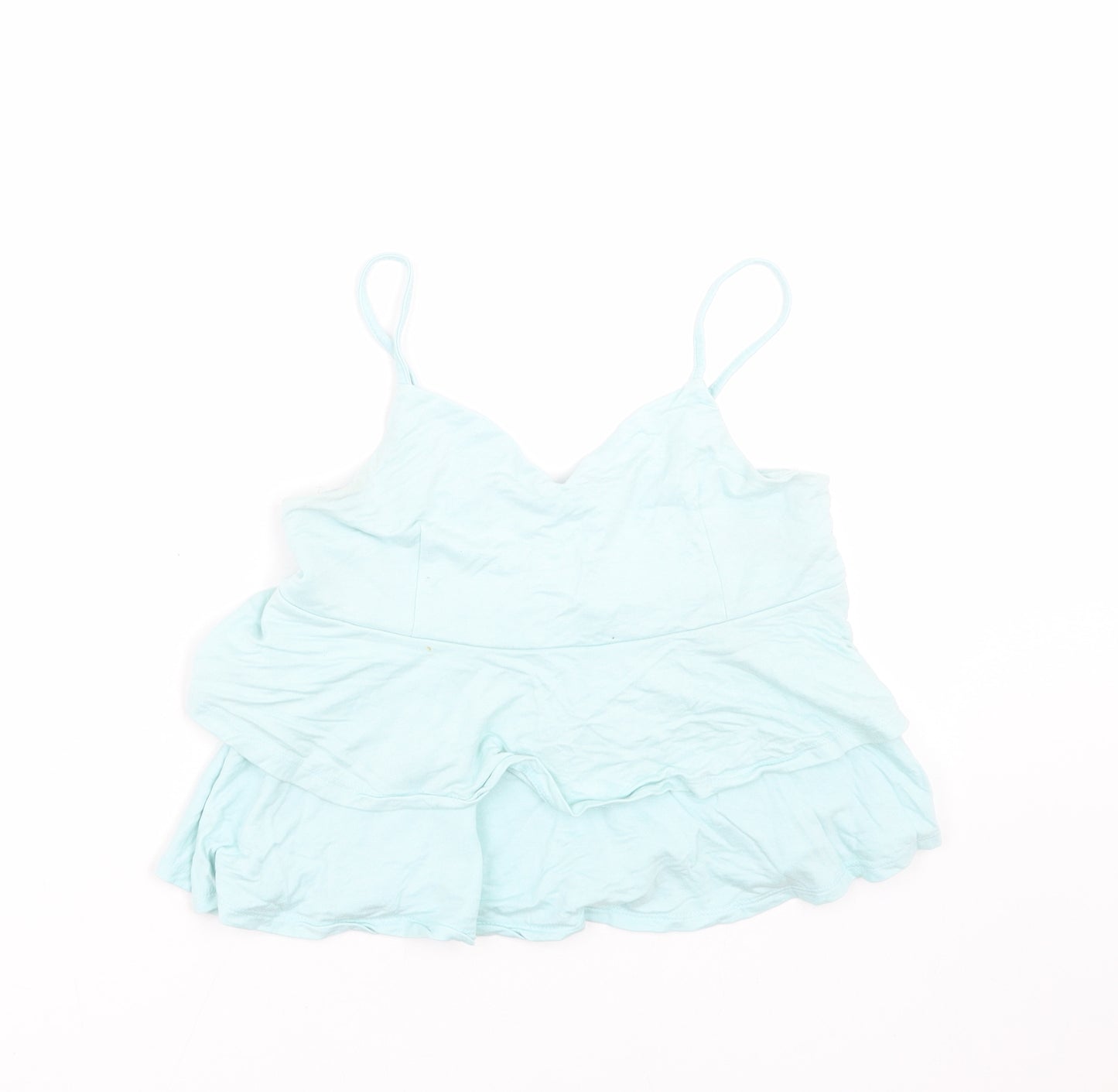 Primark Womens Green   Camisole T-Shirt Size 10  - cropped