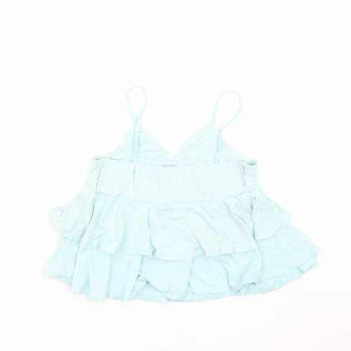 Primark Womens Green   Camisole T-Shirt Size 10  - cropped