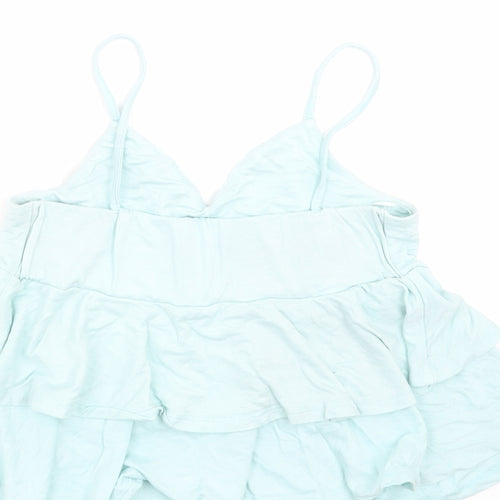 Primark Womens Green   Camisole T-Shirt Size 10  - cropped