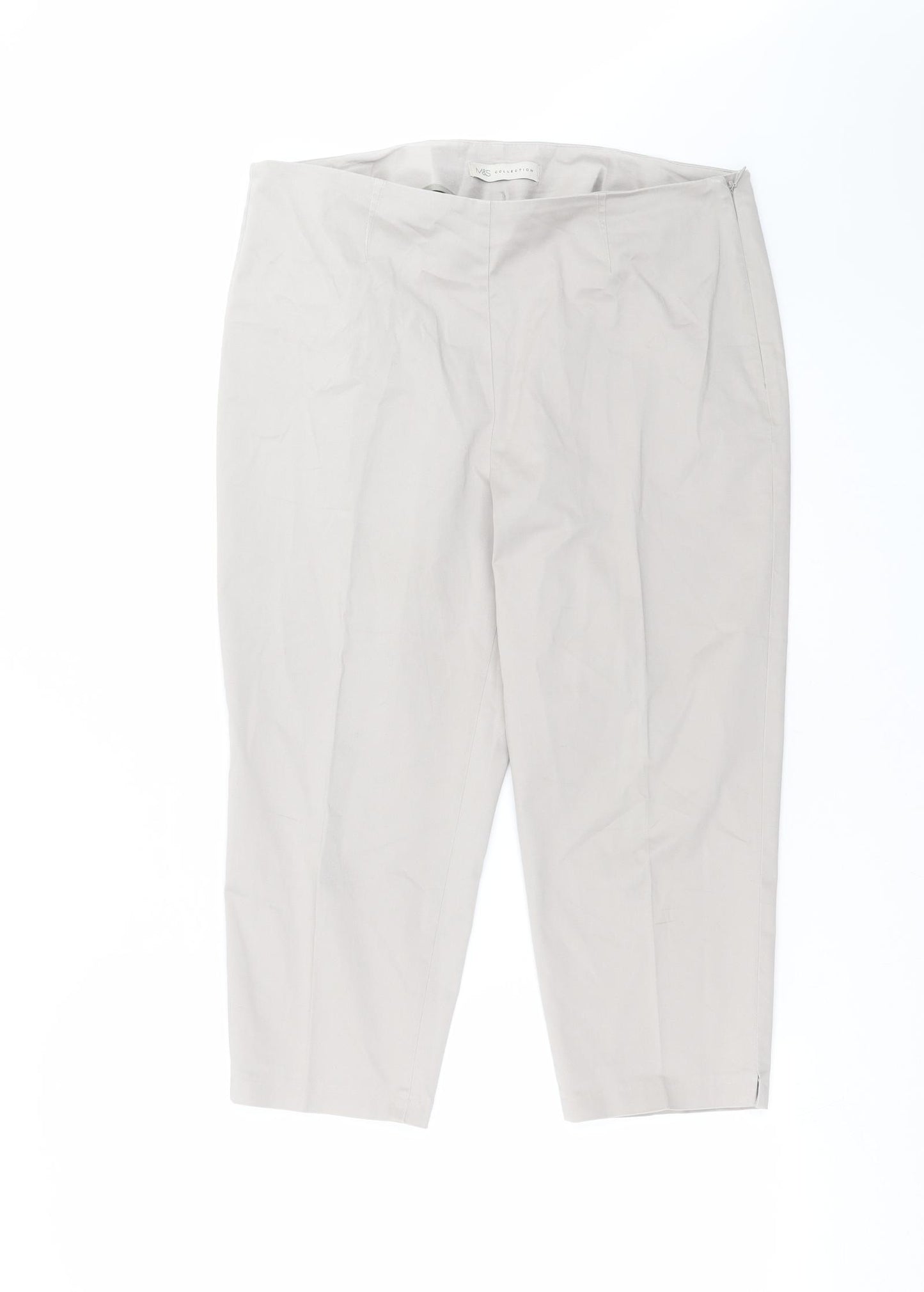 Marks and Spencer Womens Grey   Trousers  Size 14 L21 in