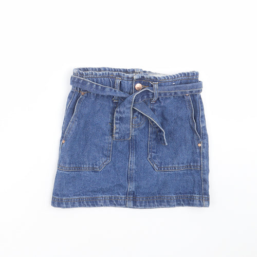 Primark Girls Blue  Denim Mini Skirt Size 8-9 Years