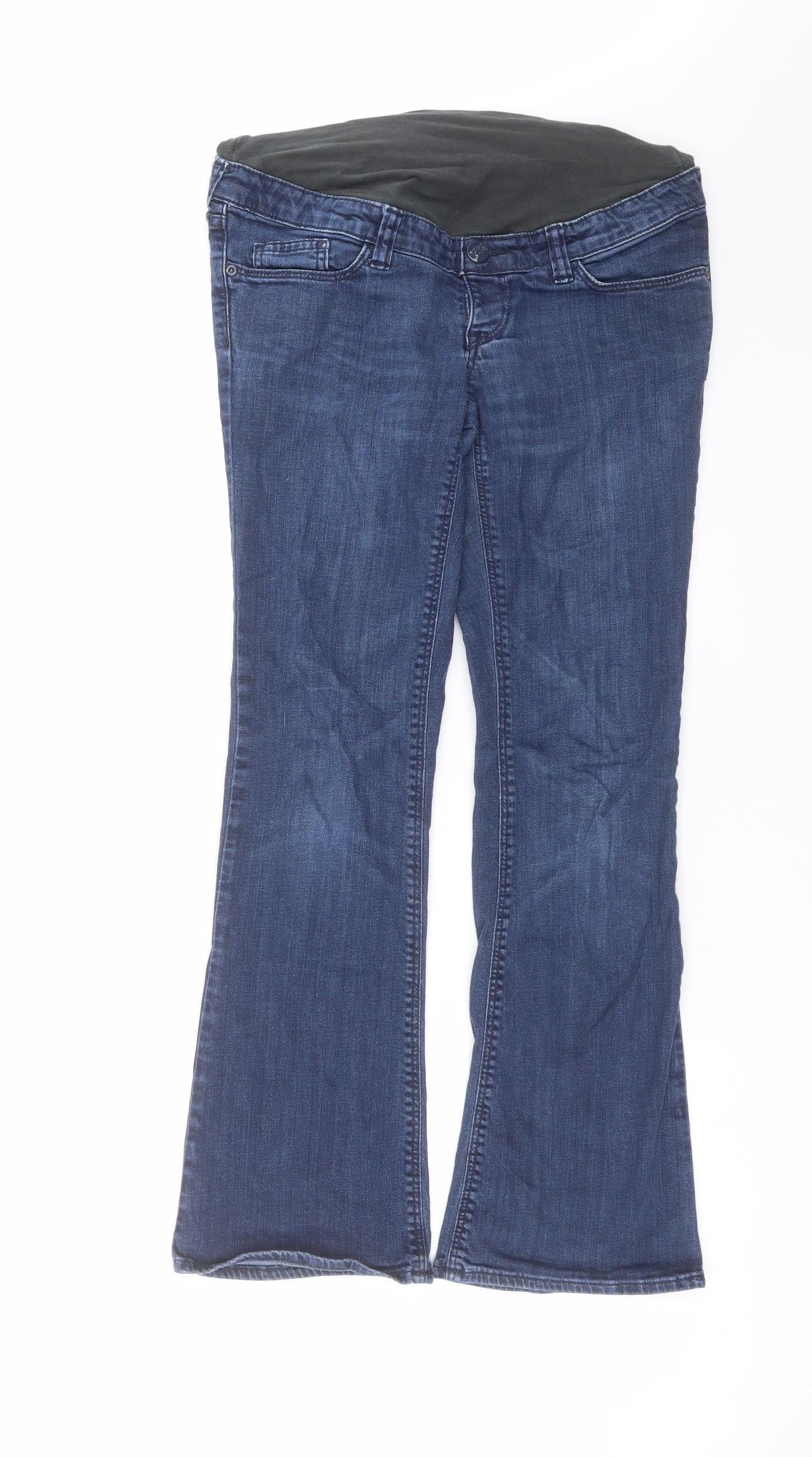 H&M Womens Blue  Denim Bootcut Jeans Size 10 L30 in