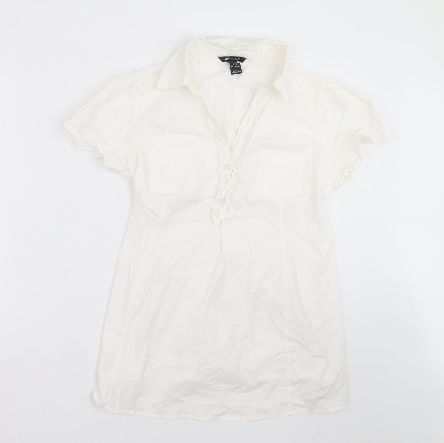 H&M Womens White   Basic Blouse Size M