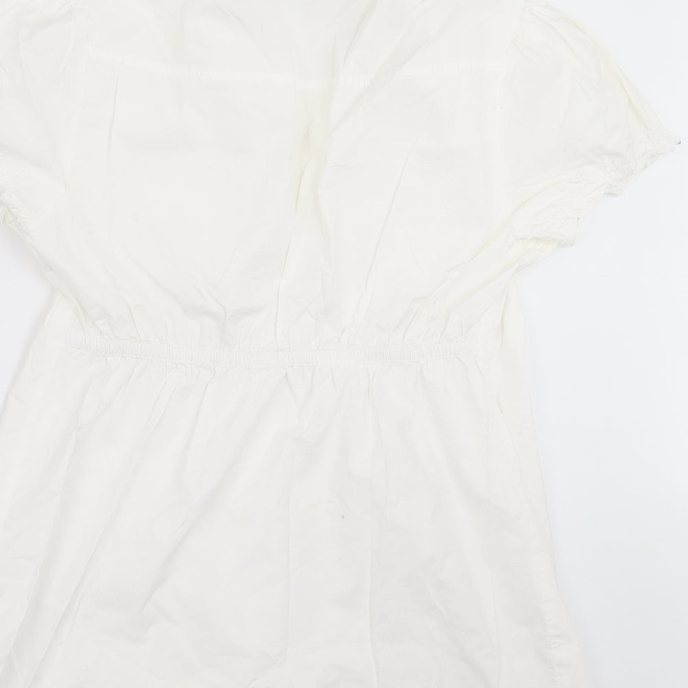 H&M Womens White   Basic Blouse Size M