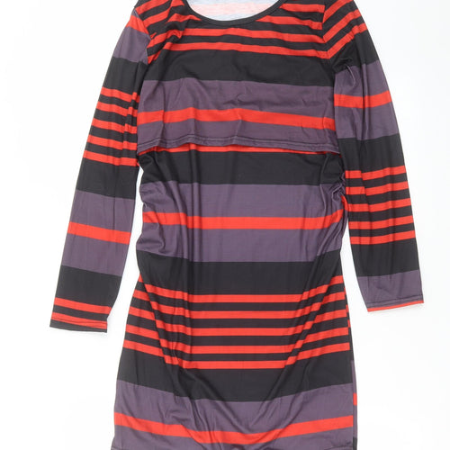 Preworn Womens Black Striped  Shift  Size S