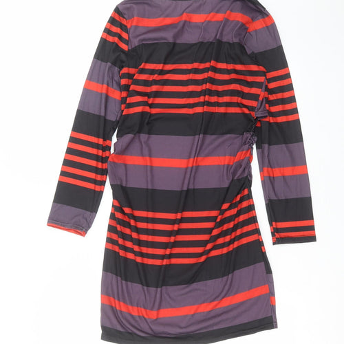 Preworn Womens Black Striped  Shift  Size S