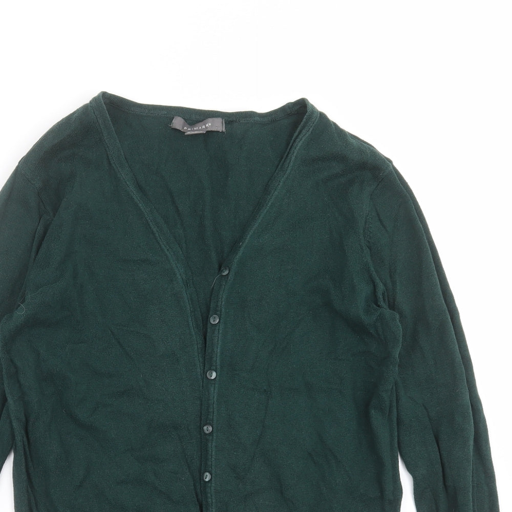 Primark Womens Green  Knit Cardigan Jumper Size M