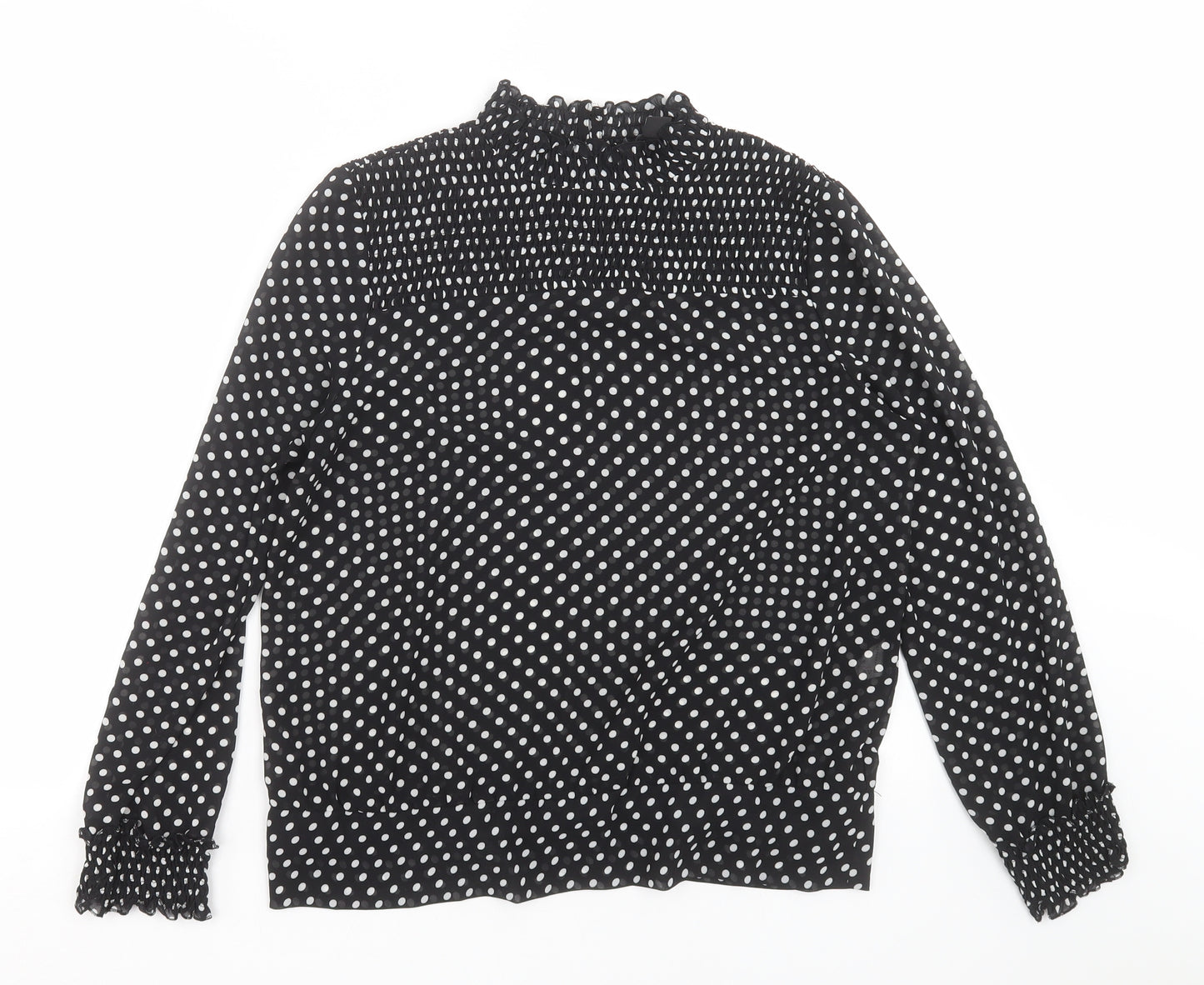 Primark Womens Black Polka Dot  Basic Blouse Size 14