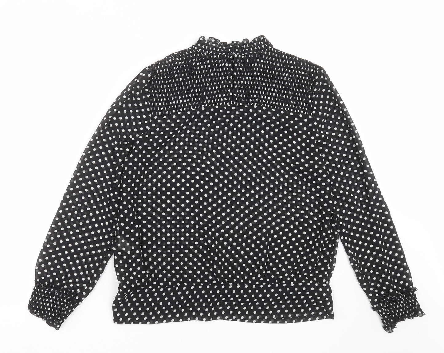 Primark Womens Black Polka Dot  Basic Blouse Size 14