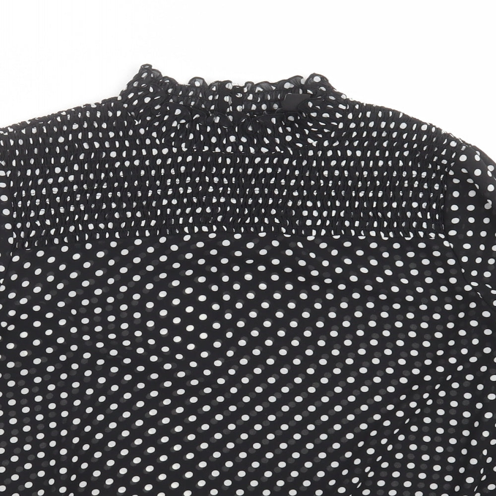 Primark Womens Black Polka Dot  Basic Blouse Size 14