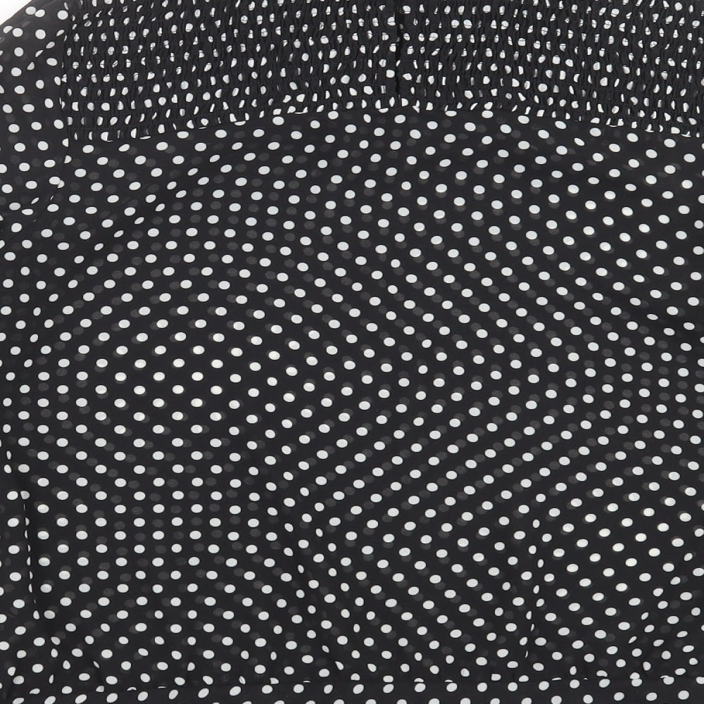Primark Womens Black Polka Dot  Basic Blouse Size 14