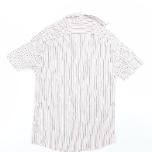 NEXT Mens Pink Striped   Button-Up Size S