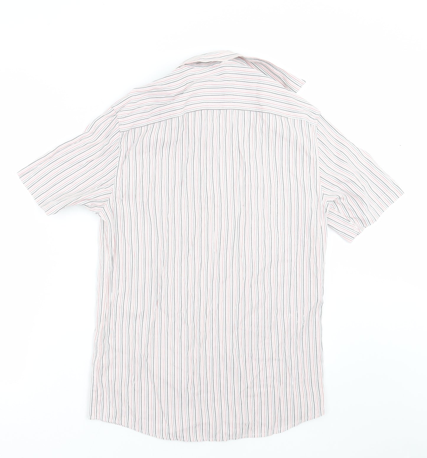 NEXT Mens Pink Striped   Button-Up Size S
