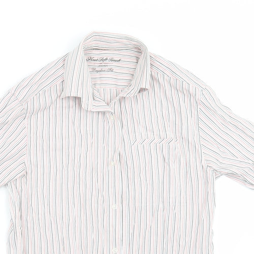 NEXT Mens Pink Striped   Button-Up Size S