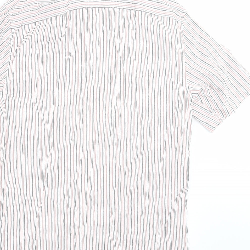 NEXT Mens Pink Striped   Button-Up Size S