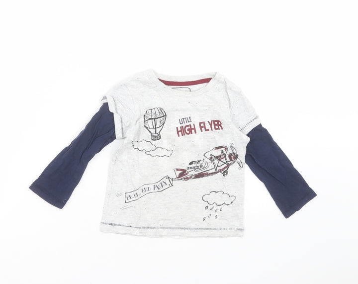 Matalan Boys Grey   Basic T-Shirt Size 18-24 Months  - high flyer