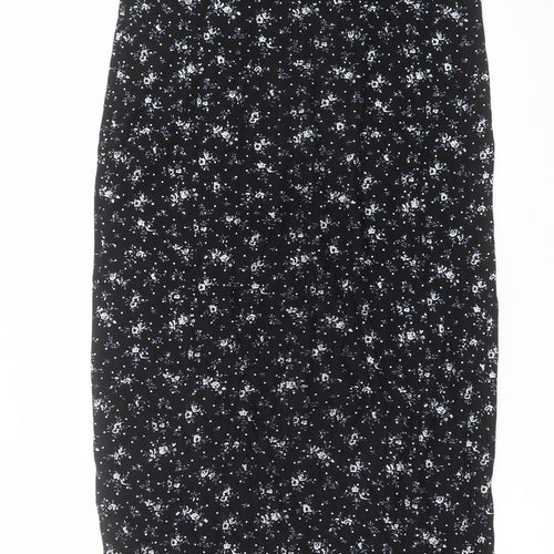 PRETTYLITTLETHING Womens Black Floral  Maxi Skirt Size 16