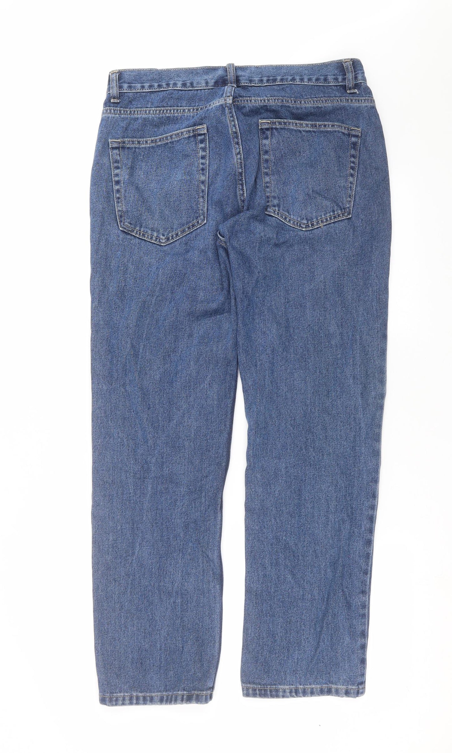 George Mens Blue  Denim Straight Jeans Size 32 in L30 in