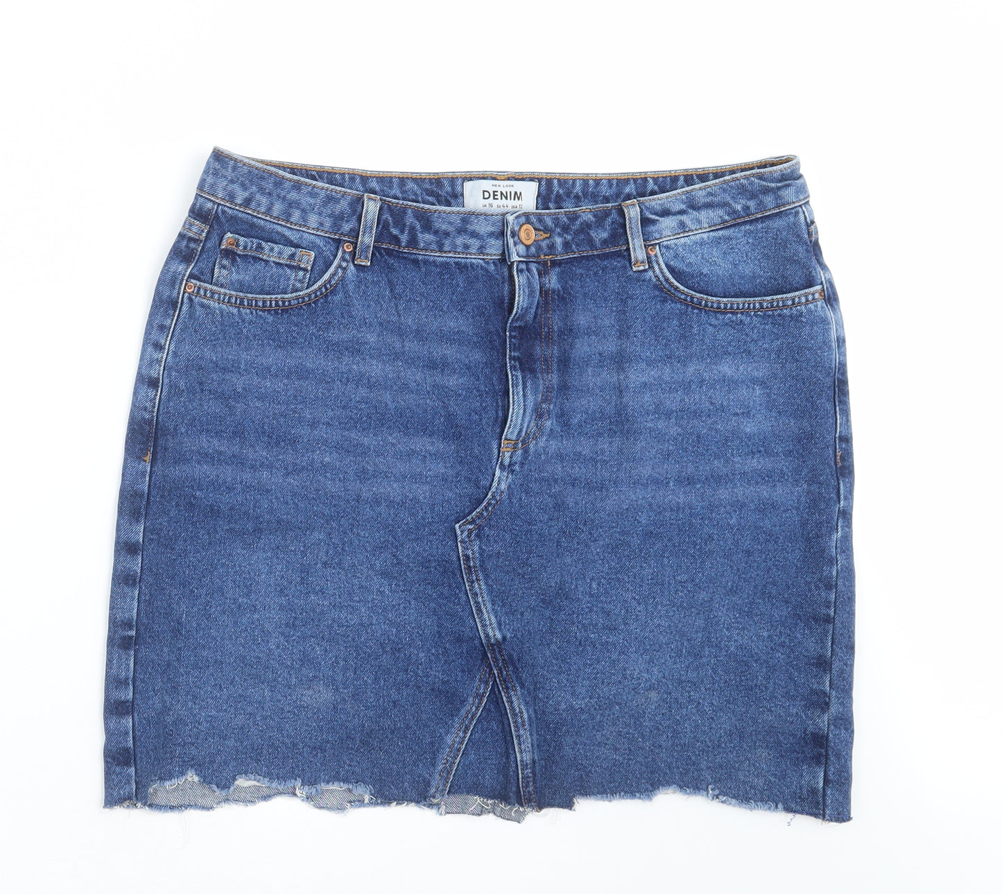 New Look Womens Blue  Denim Straight & Pencil Skirt Size 16