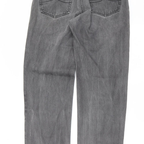 ZANTOS Mens Grey  Denim Straight Jeans Size 32 in L30 in