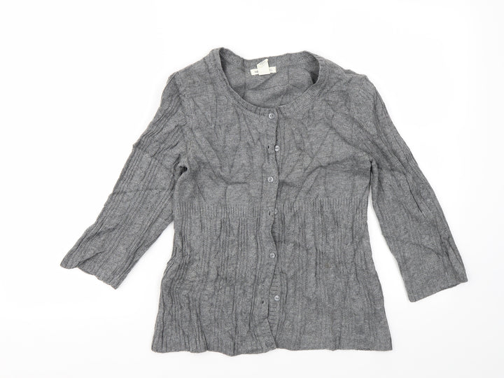 H&M Girls Grey   Cardigan Jumper Size 13-14 Years