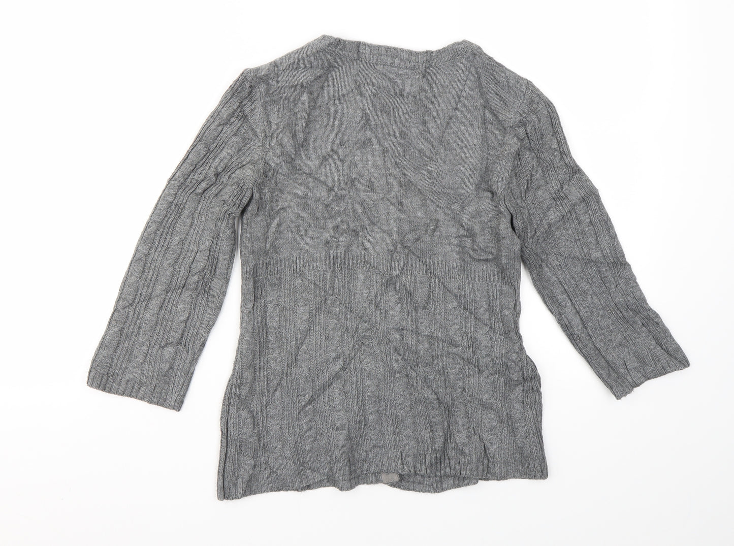 H&M Girls Grey   Cardigan Jumper Size 13-14 Years