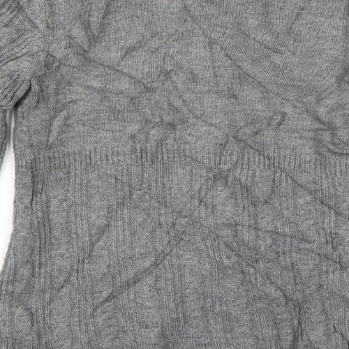 H&M Girls Grey   Cardigan Jumper Size 13-14 Years