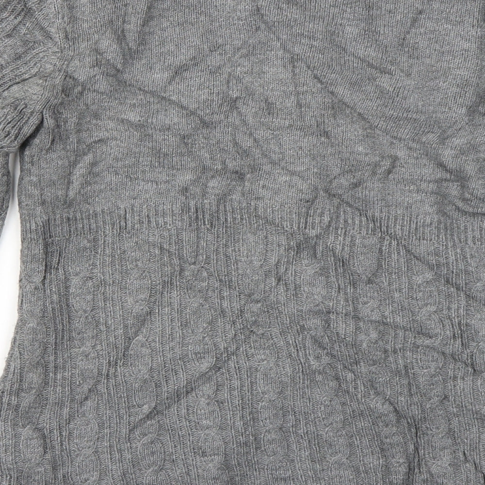 H&M Girls Grey   Cardigan Jumper Size 13-14 Years