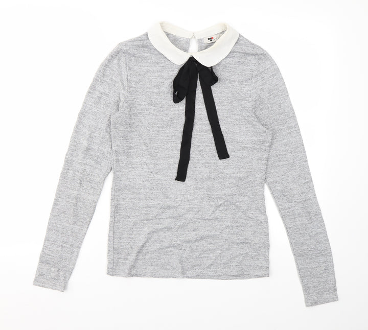 TEMT Womens Grey Pullover Jumper Size S