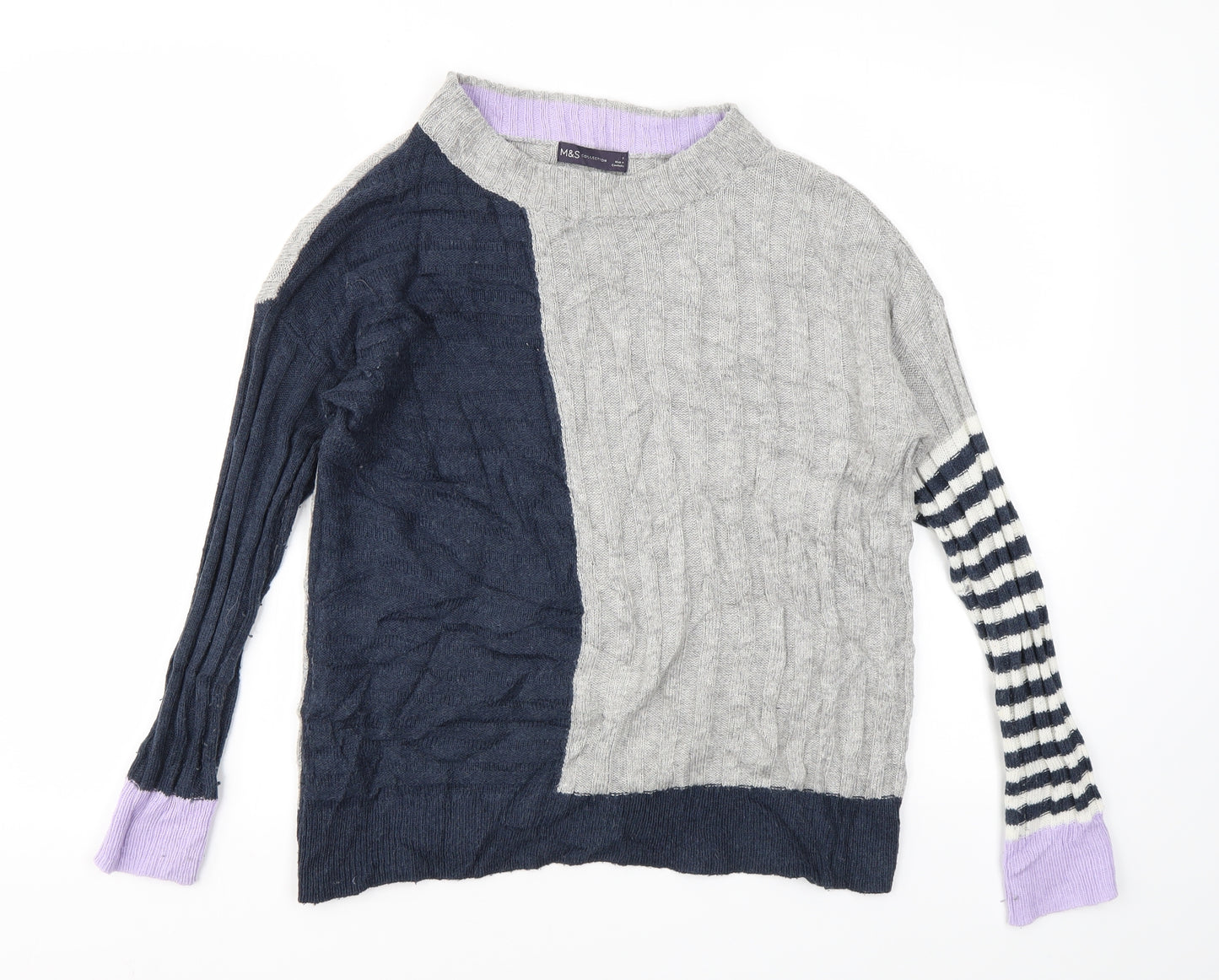 M&S Womens Multicoloured Geometric  Pullover Jumper Size S