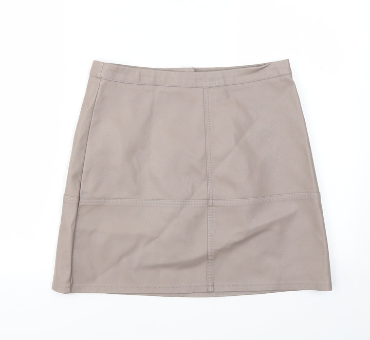 New Look Womens Brown A-Line Skirt Size 10