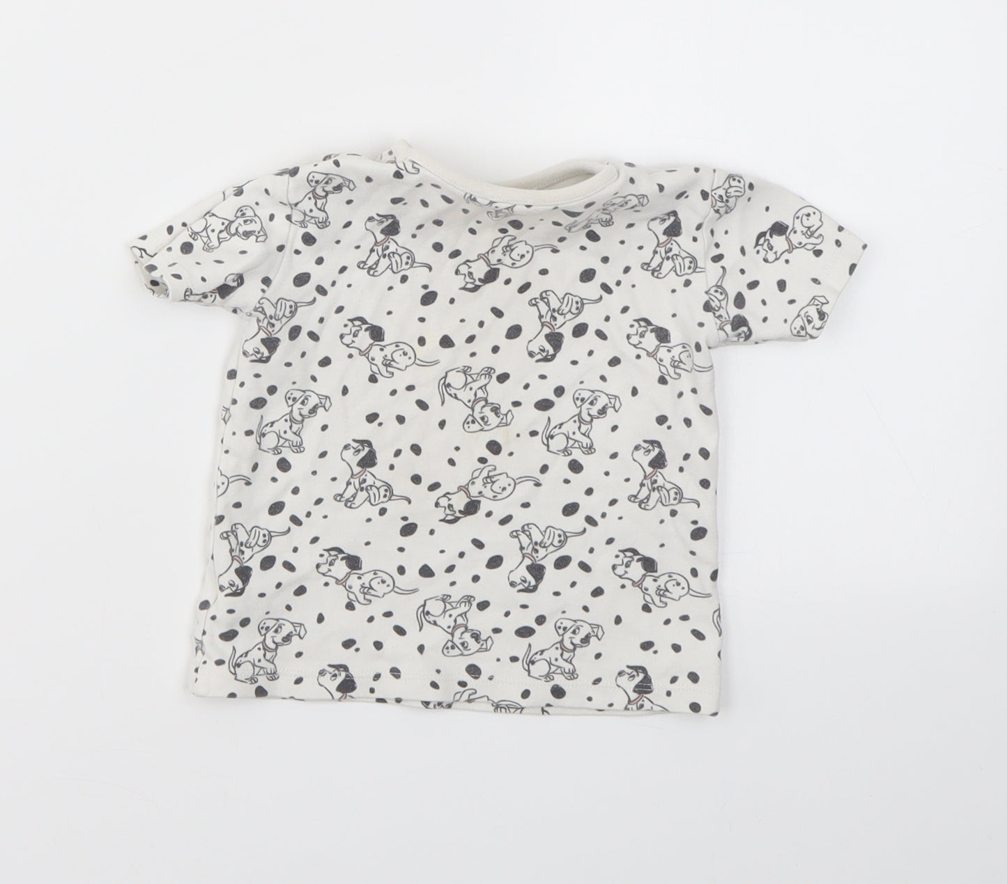 George Girls Grey Animal Print  Basic T-Shirt Size 9-12 Months