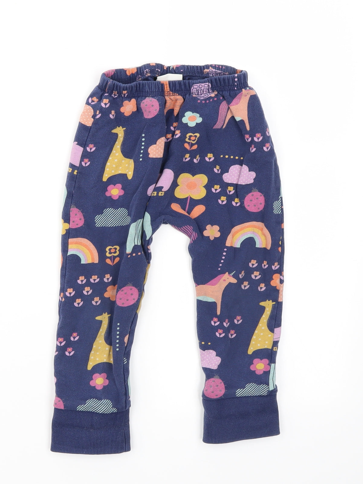 NEXT Girls Blue Animal Print  Capri Leggings Size 12-18 Months