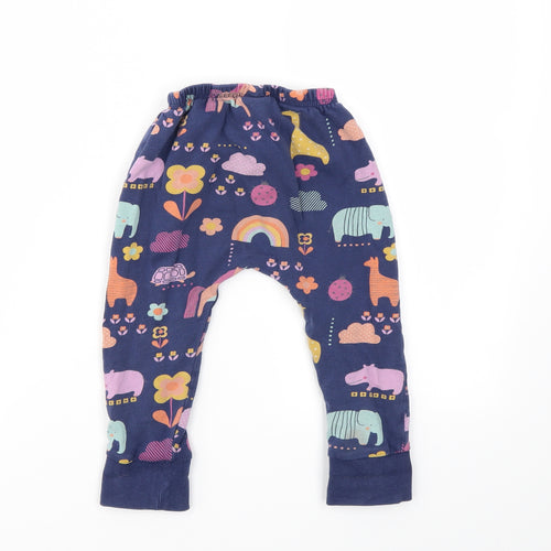NEXT Girls Blue Animal Print  Capri Leggings Size 12-18 Months