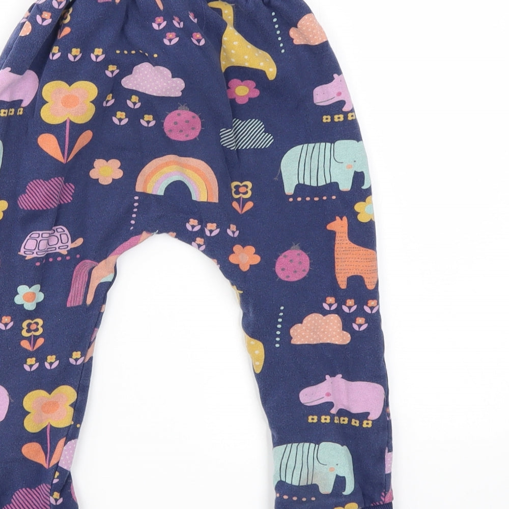 NEXT Girls Blue Animal Print  Capri Leggings Size 12-18 Months