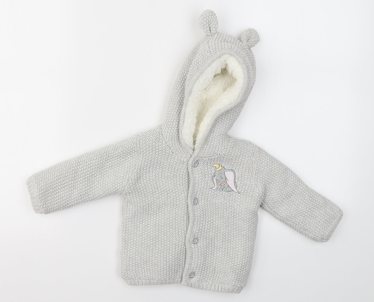 DISNEY  Girls Grey   Basic Jacket Jacket Size 3-6 Months