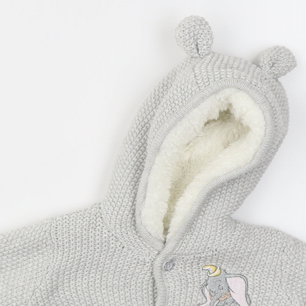 DISNEY  Girls Grey   Basic Jacket Jacket Size 3-6 Months