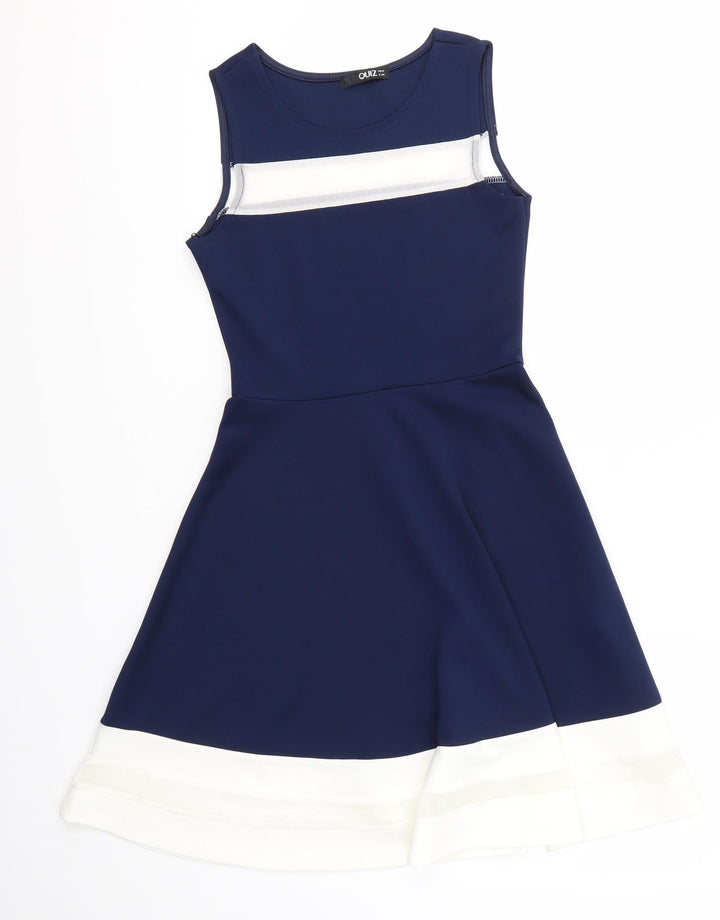 Quiz Womens Blue Fit & Flare Size 8