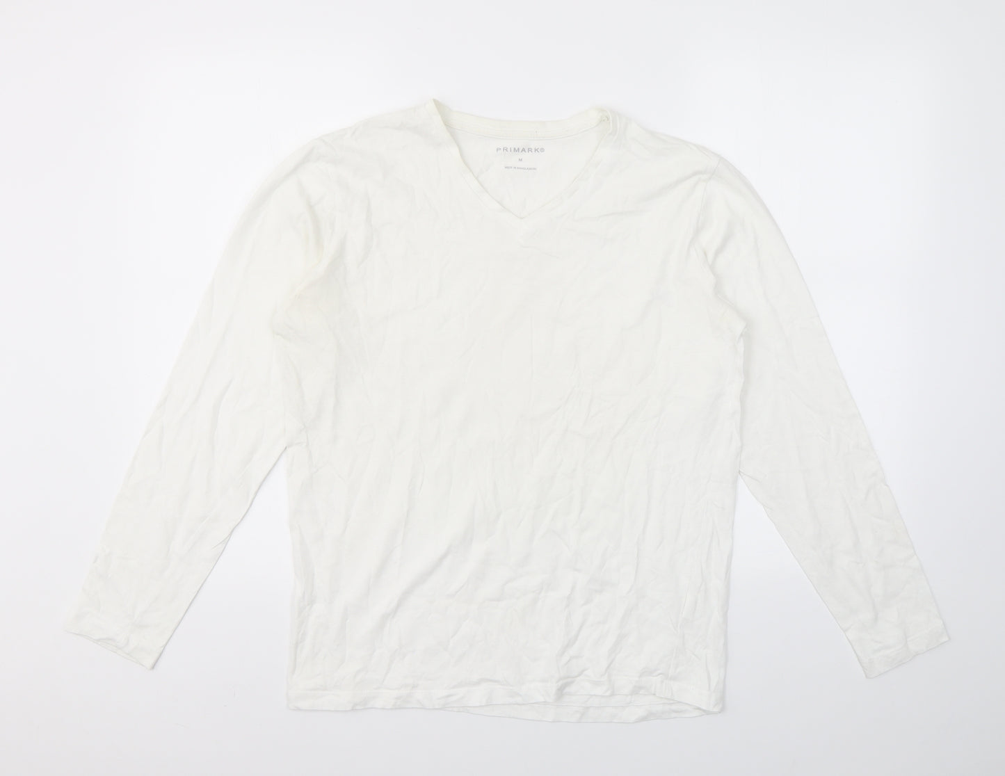 PRIMARK  Mens White    T-Shirt Size M
