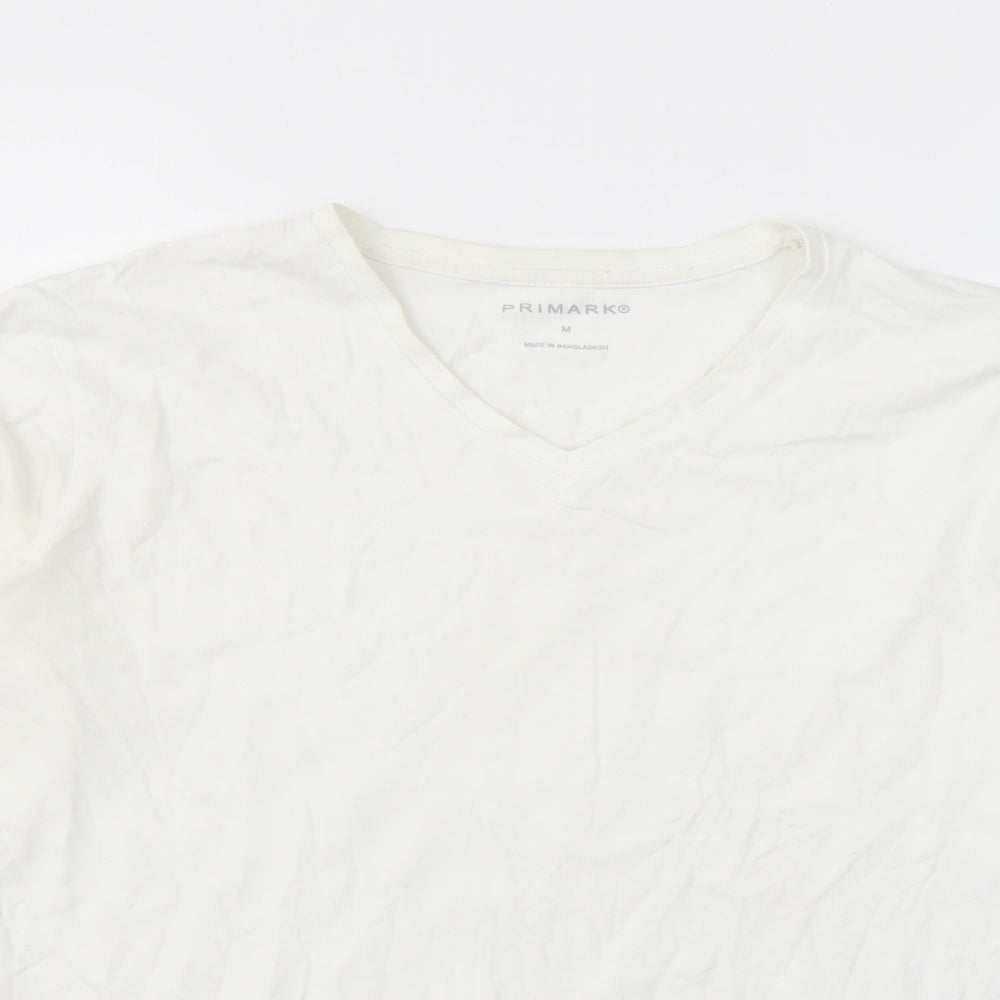 PRIMARK  Mens White    T-Shirt Size M