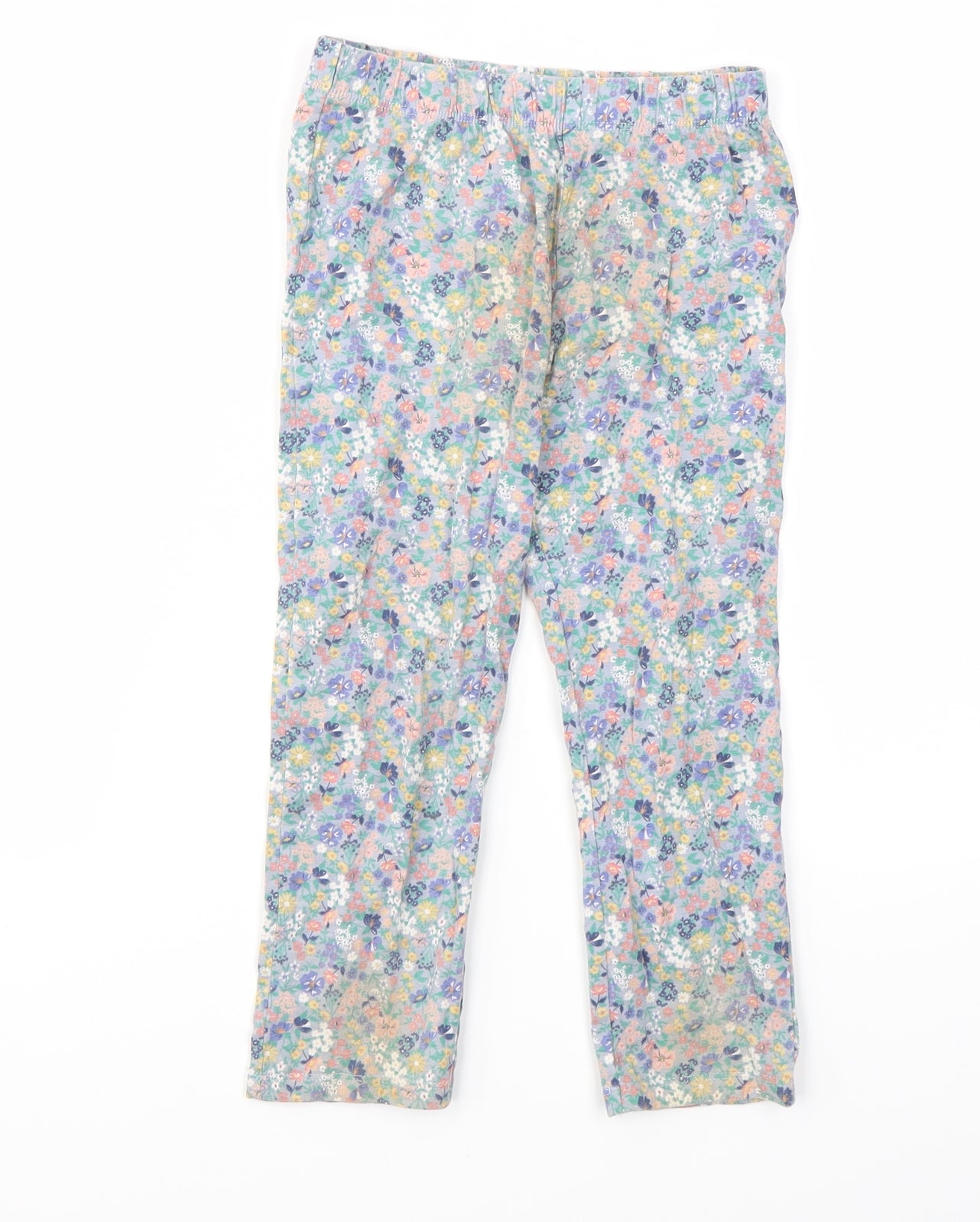 F&F Girls Multicoloured Floral  Jegging Trousers Size 3-4 Years