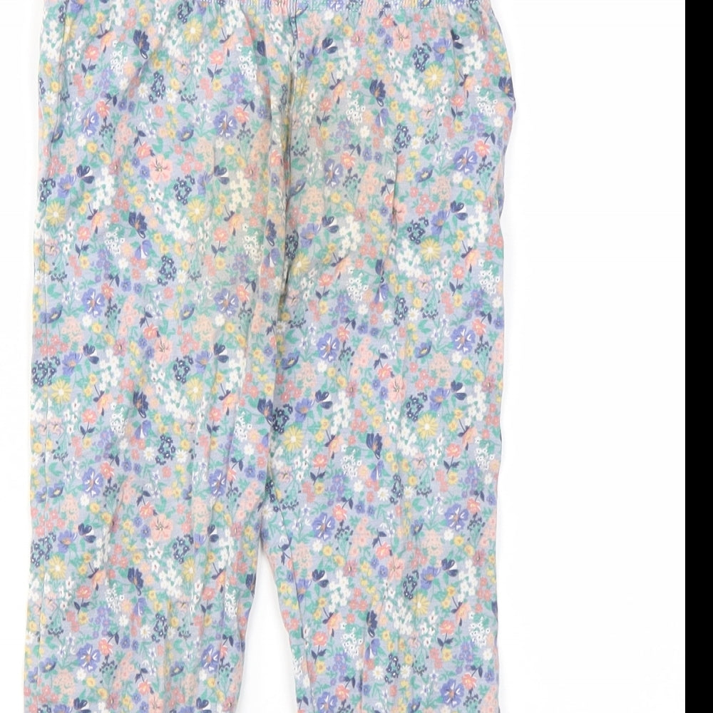 F&F Girls Multicoloured Floral  Jegging Trousers Size 3-4 Years