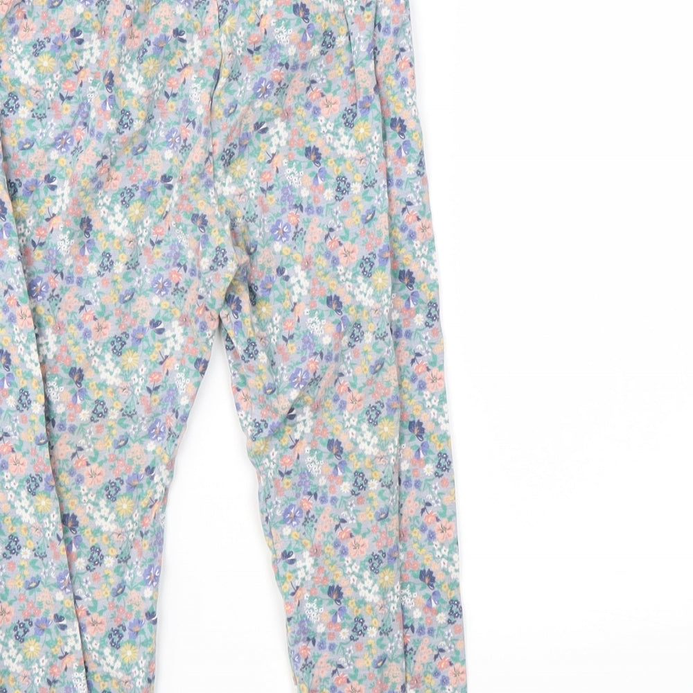 F&F Girls Multicoloured Floral  Jegging Trousers Size 3-4 Years