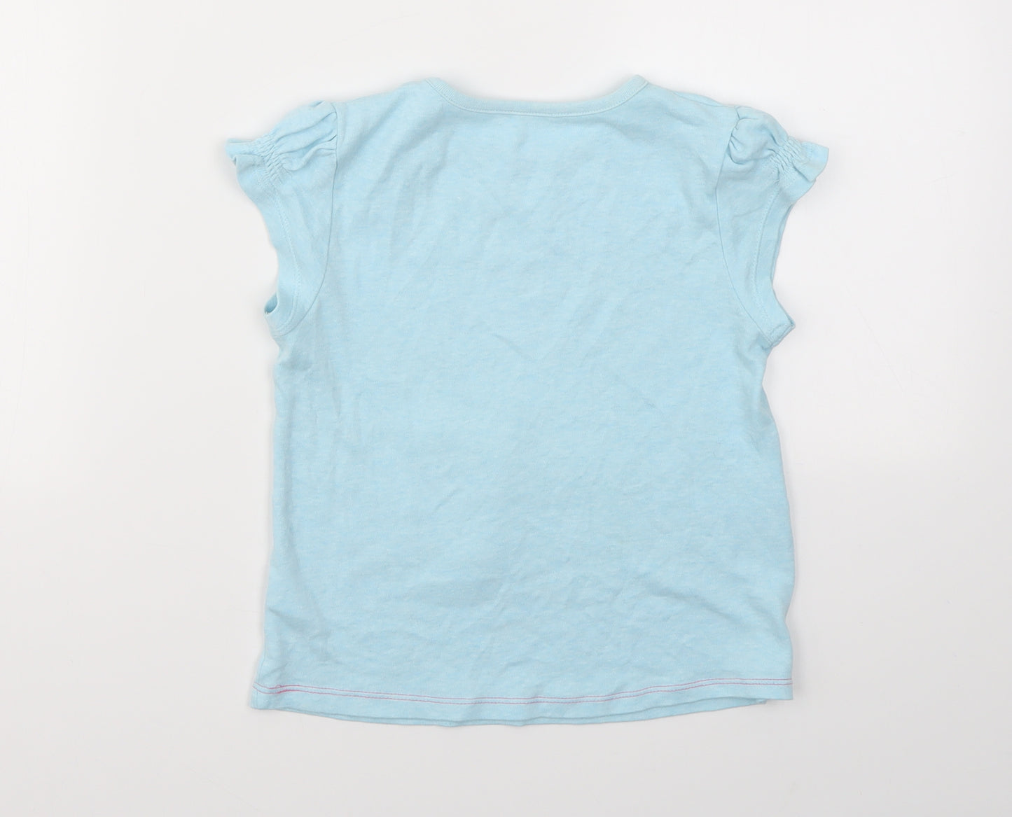 George Girls Blue Geometric  Basic T-Shirt Size 5-6 Years