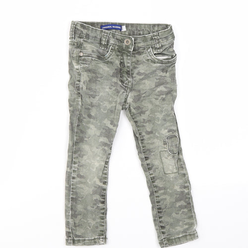 Original Marines Boys Green Check  Skinny Jeans Size 3 Years