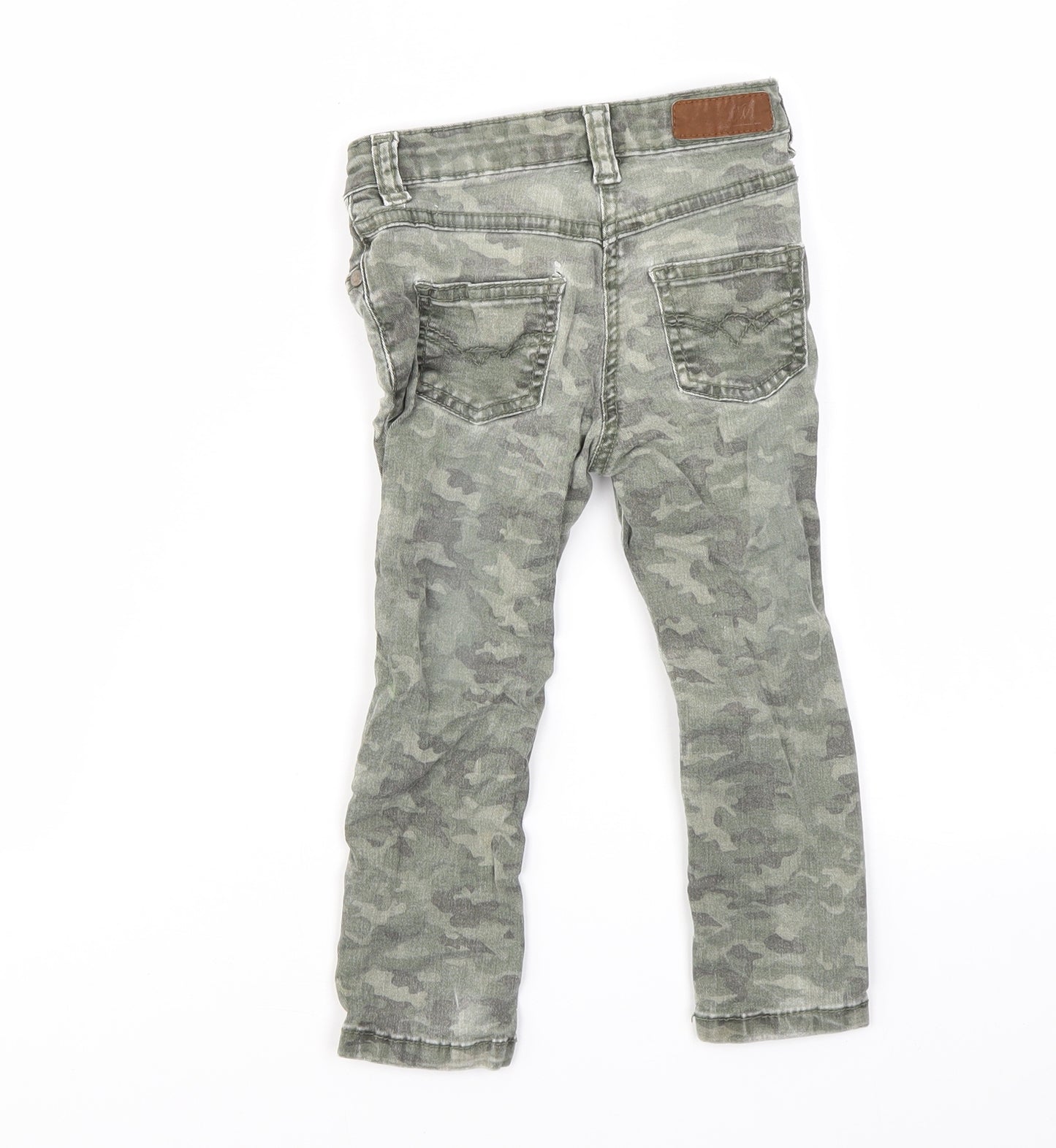 Original Marines Boys Green Check  Skinny Jeans Size 3 Years
