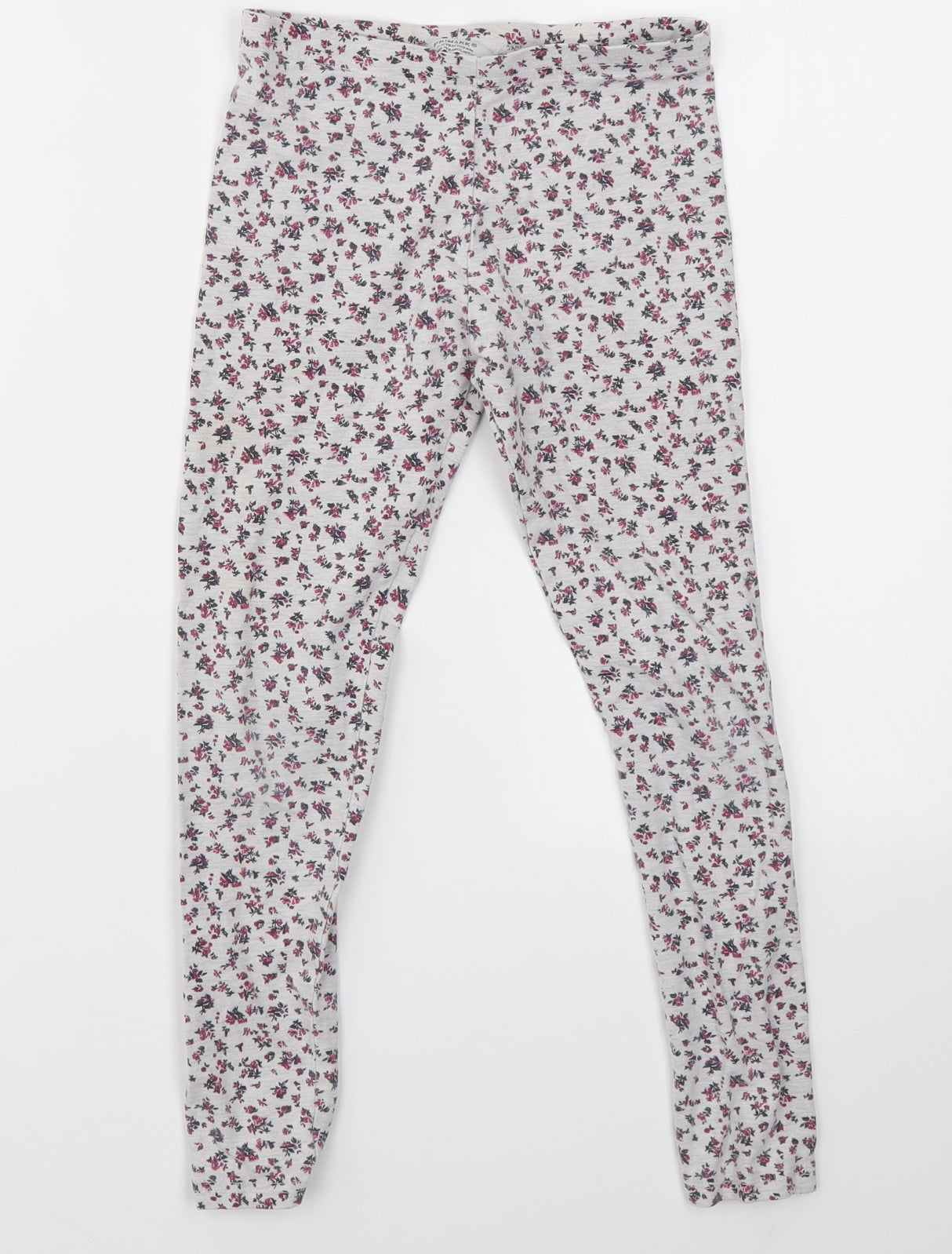 Primark Girls Ivory Floral  Capri Trousers Size 7-8 Years
