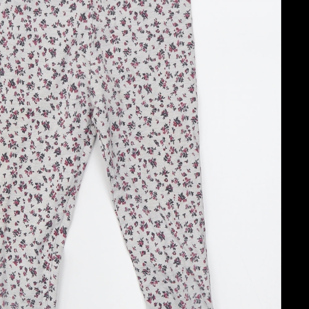 Primark Girls Ivory Floral  Capri Trousers Size 7-8 Years