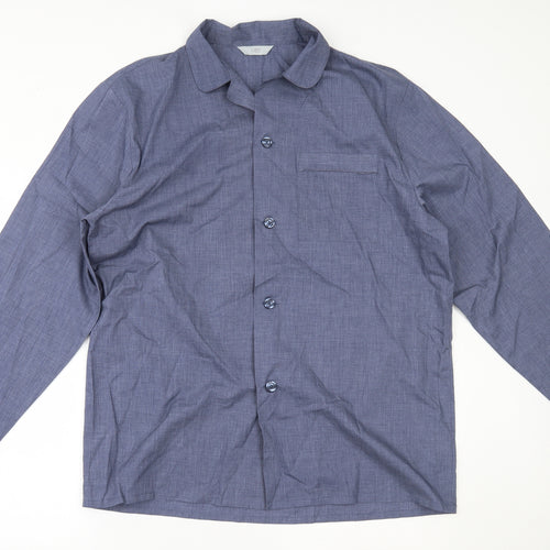 Marks and Spencer Mens Blue    Button-Up Size L